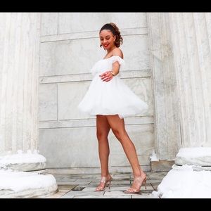 White off the shoulder dress